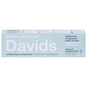 Davids Whitening + Antiplaque Premium Toothpaste - Natural Peppermint