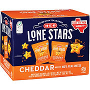H-E-B Cheddar Lone Stars Baked Snack Crackers 1 oz Bags - Texas-Size Pack