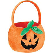 Destination Holiday Plush Jack-O-Lantern Halloween Basket