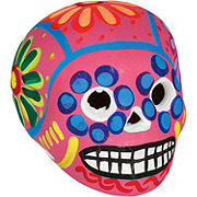 El Fandango Trading Dia de los Muertos Handmade Clay Skull