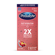Pedialyte Fast Hydration Electrolyte Drink Mix - Fruit Punch