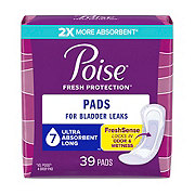 Poise Long Incontinence & Postpartum Pads - 7 Drop Ultra
