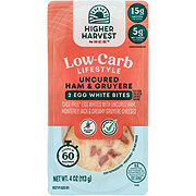 Higher Harvest by H-E-B Low-Carb Lifestyle Egg White Bites – Uncured Ham & Gruyere Cheese