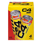 Cellucor C4 Zero Sugar Energy Drink 4 pk Cans - Skittles