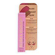Makeup Revolution Double Ended Blush & Highlight Stick - Flushing Pink