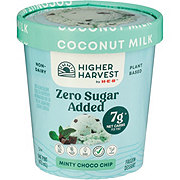 Higher Harvest by H-E-B Zero Sugar Added Non-Dairy Frozen Dessert - Minty Choco Chip
