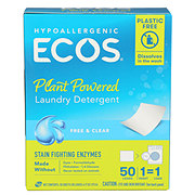 ECOS Laundry Detergent Sheets 50 Loads - Free & Clear