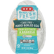 H-E-B Ready, Fresh, Go! Snack Tray - Cage-Free Hard Boiled Egg, Colby Jack & Granola