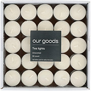 our goods Unscented Tea Lights - White
