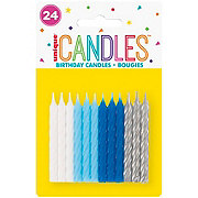 Unique Spiral Birthday Candles - Blue