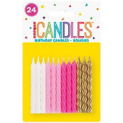 Unique Spiral Birthday Candles - Pink