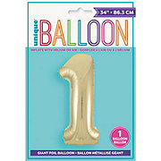 unique Number 1 Giant Foil Balloon - Gold