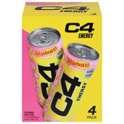 Cellucor C4 Zero Sugar Energy Drink 4 pk Cans - Strawberry Starburst
