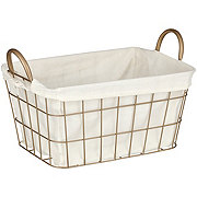 Destination Holiday Gold Wire Storage Bin