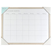 Sheffield Home Monthly Planner Wood Frame Dry Erase Calendar
