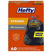 Hefty Strong Large Multipurpose Drawstring Trash Bags, 30 Gallon