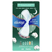 Always Pure Cotton Pads with Wings - Overnight Size 4