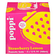 Poppi Strawberry Lemon Prebiotic Soda 4 pk Cans