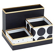 Design Design Desktop Storage Organizer - Black/Gold