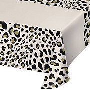 Creative Converting Leopard Gold Foil Tablecover