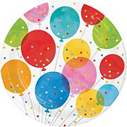 Creative Converting Confetti Balloons Theme Paper Plates, 8 ct