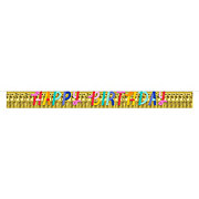 Creative Converting Happy Birthday Confetti Theme Letter Banner with Fringe