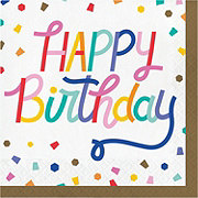 Creative Converting Lunch Napkins - Birthday Confetti