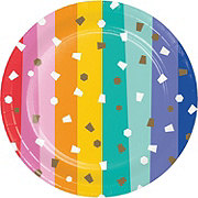 Creative Converting Birthday Confetti Theme Paper Plates, 8 ct