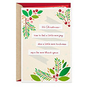 Hallmark More Joy, Kindness, Thank-Yous Christmas Card - S12