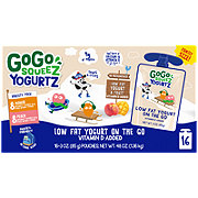 GoGo squeeZ Yogurtz Peach & Mango Variety Pack Pouches