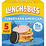 Lunchables Snack Kit Trays - Turkey & American Cracker Stackers with Chocolate Creme Cookies