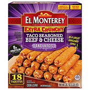 El Monterey Extra Crunchy Taco Seasoned Beef & Cheese Taquitos
