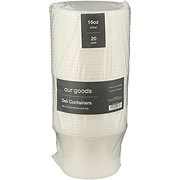 our goods Deli Containers with Lids, 20 Pk