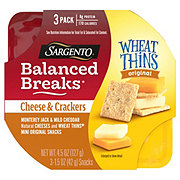 SARGENTO Balanced Breaks Snack Trays - Monterey Jack & Mild Cheddar Cheese with Wheat Thins Mini Original Snacks
