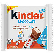 Kinder Chocolate with Creamy Milky Filling Candy Bars - King Size