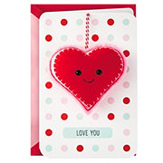 Hallmark Removable Felt Heart Ornament Signature Valentine's Day Card for Kids - S16