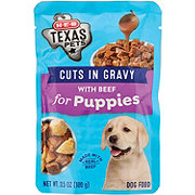 H-E-B Texas Pets Cuts in Gravy Wet Puppy Dog Food Pouch – Beef