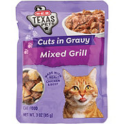 H-E-B Texas Pets Cuts in Gravy Wet Cat Food Pouch – Mixed Grill