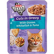 H-E-B Texas Pets Cuts in Gravy Wet Cat Food Pouch – Ocean Whitefish & Tuna