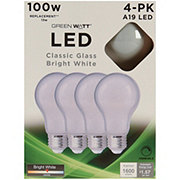 Green Watt A19 100-Watt Frosted LED Light Bulbs - Bright White