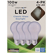 Green Watt A19 100-Watt Frosted LED Light Bulbs - Daylight