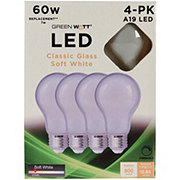 Green Watt A19 60-Watt Frosted LED Light Bulbs - Soft White