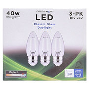 Green Watt B10 40-Watt Clear E26 LED Light Bulbs - Daylight