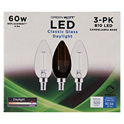 Green Watt B10 60-Watt Clear E12 LED Light Bulbs - Daylight