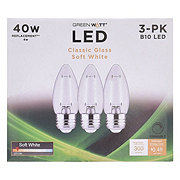 Green Watt B10 40-Watt Clear E26 LED Light Bulbs - Soft White