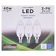 Green Watt B10 40-Watt Clear E12 LED Light Bulbs - Daylight