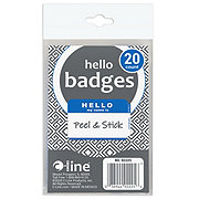 C-Line Hello My Name Is Peel & Stick Badge - Blue