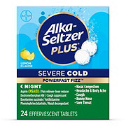 Alka-Seltzer Plus Severe Cold Powerfast Fizz Night Tablets - Lemon