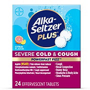 Alka-Seltzer Plus Severe Cold & Cough Powerfast Fizz Tablets - Citrus