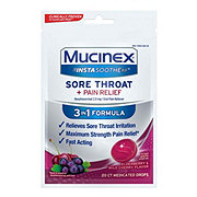 Mucinex Insta-Soothe Sore Throat + Pain Relief - Elderberry & Wild Cherry